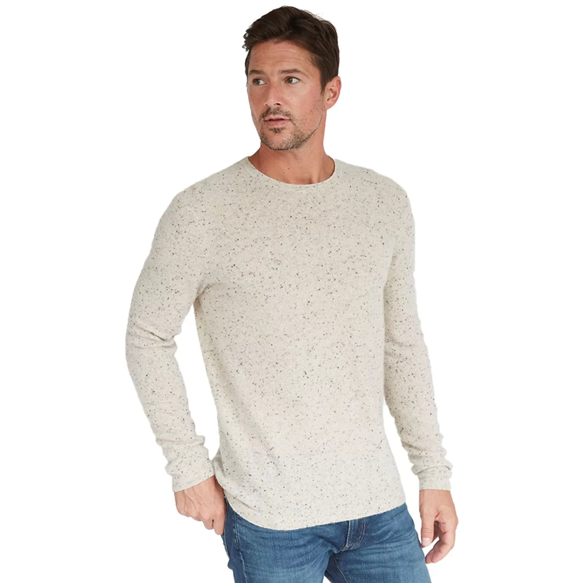 Autumn Cashmere Basic Crew Open Bottom<Men Clothing