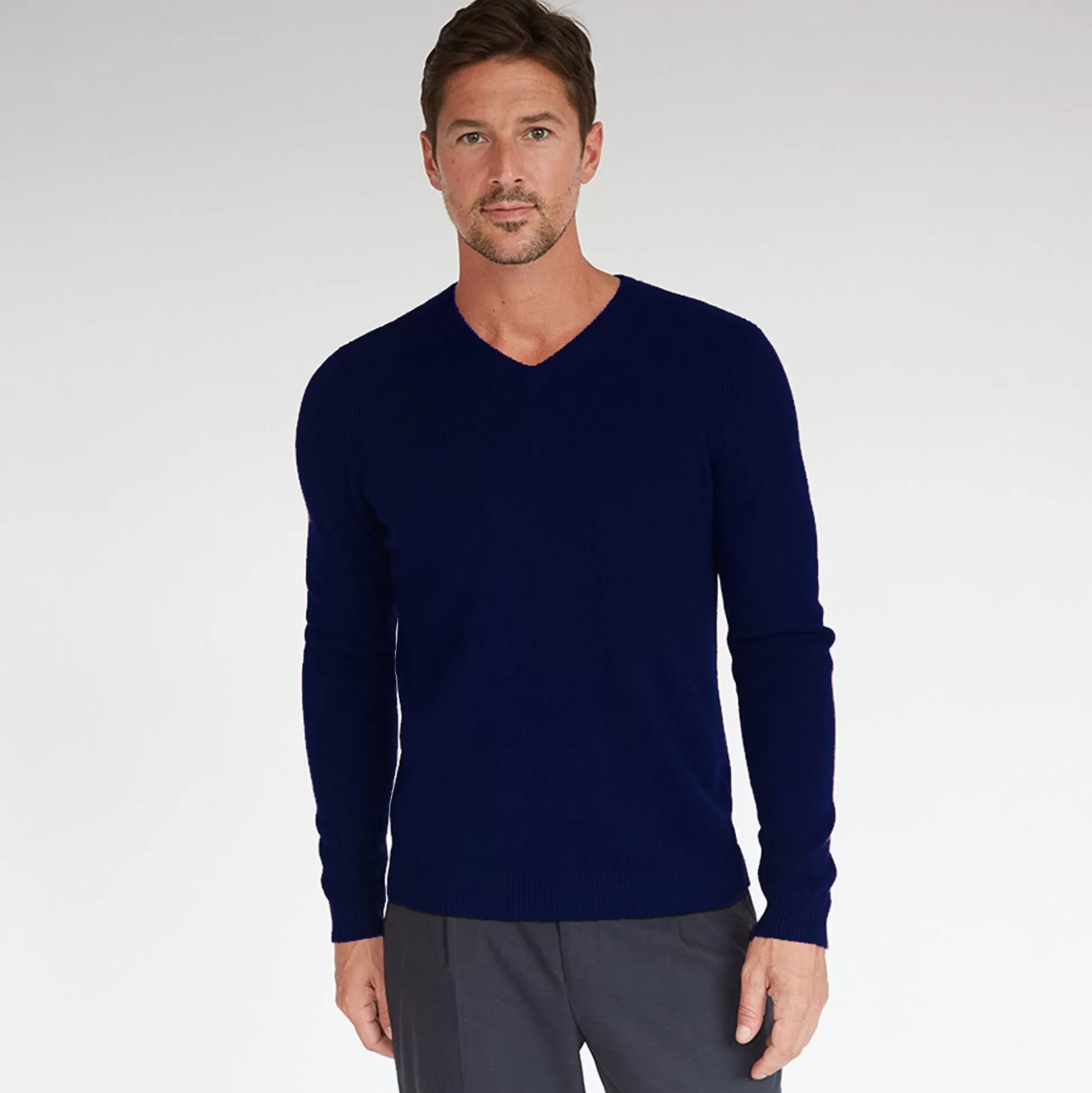 Autumn Cashmere Basic V-Neck In Navy<Men Clothing