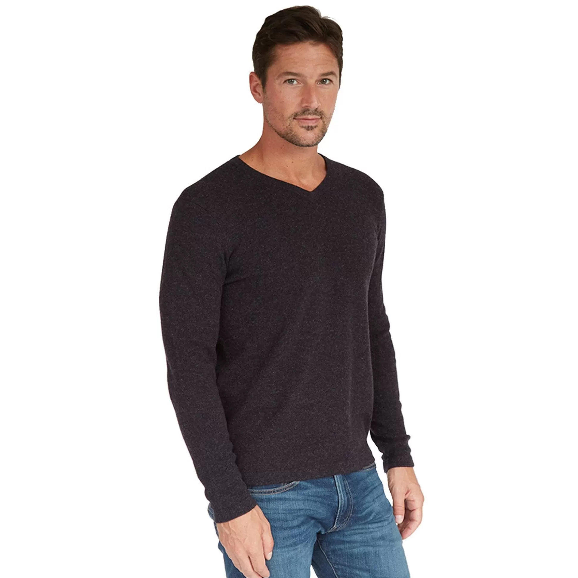 Autumn Cashmere Basic V-Neck Open Bottom<Men Clothing