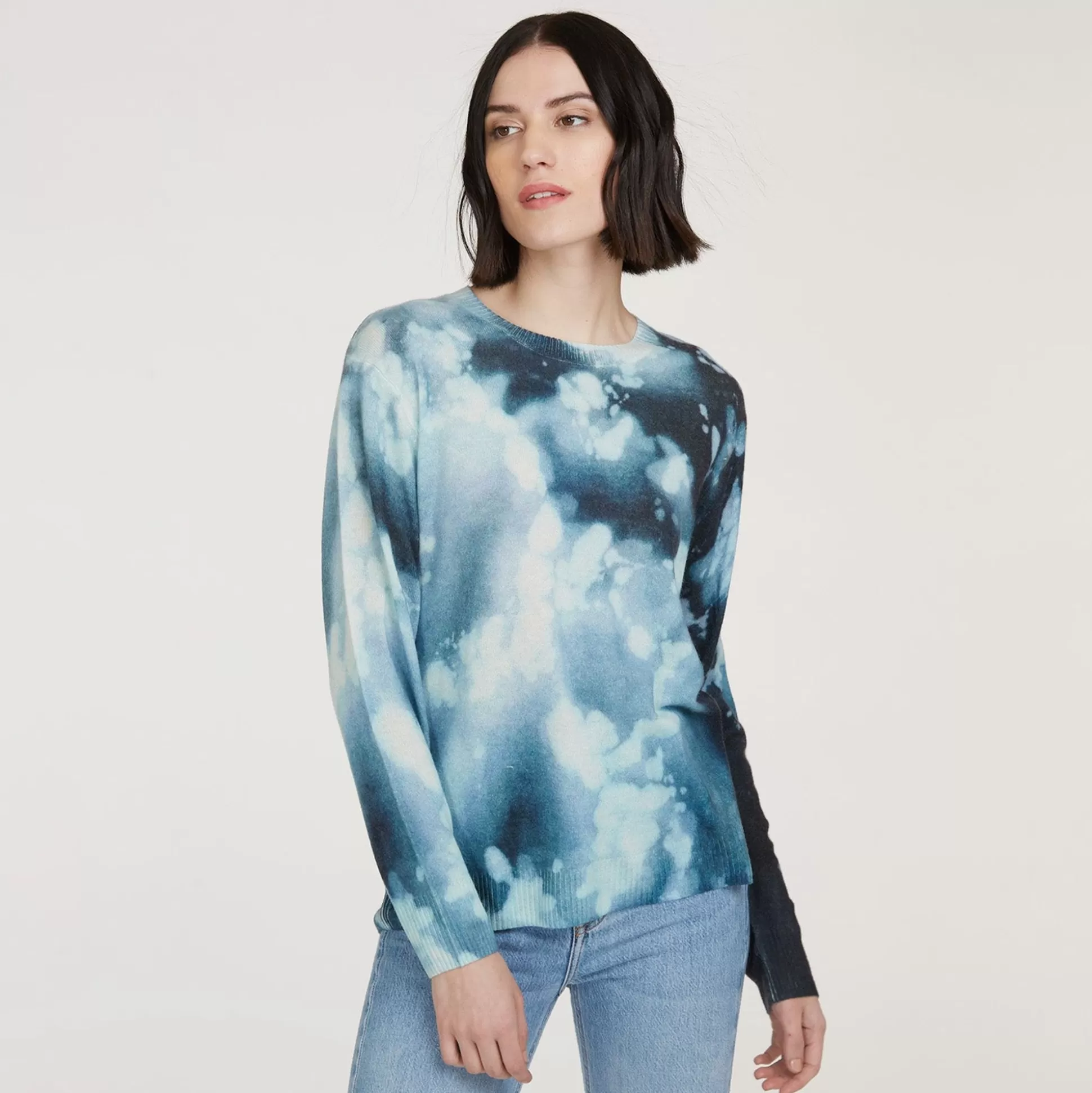 Autumn Cashmere Bleach Print Sweatshirt<Women Sweaters