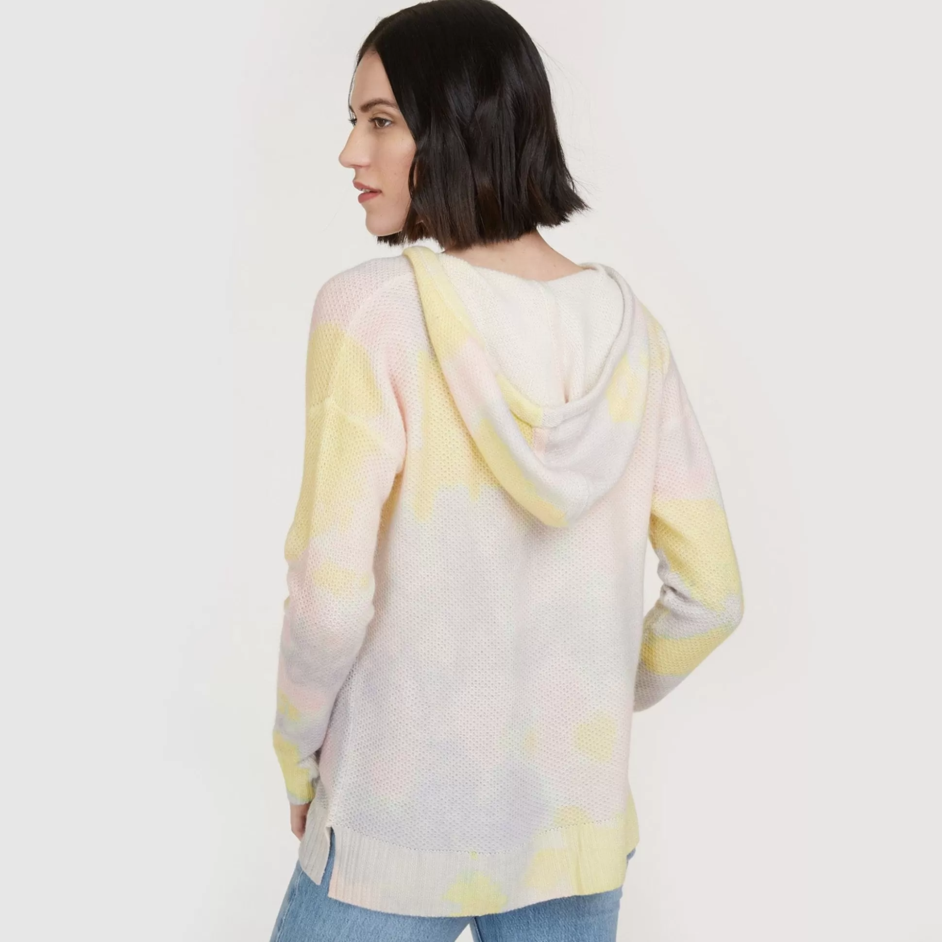 Autumn Cashmere Blotch Print Honeycomb Hoodie<Women Sweaters