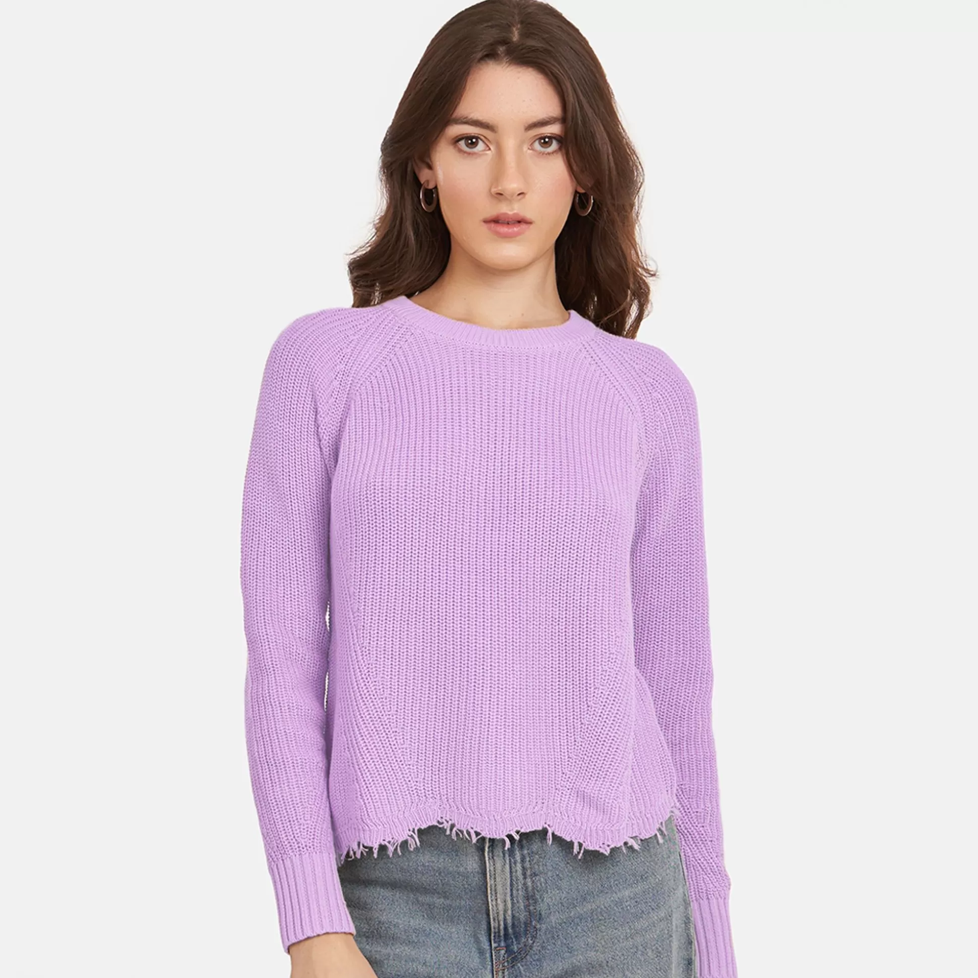 Autumn Cashmere Distressed Scallop Shaker In Primrose<Women Sweaters