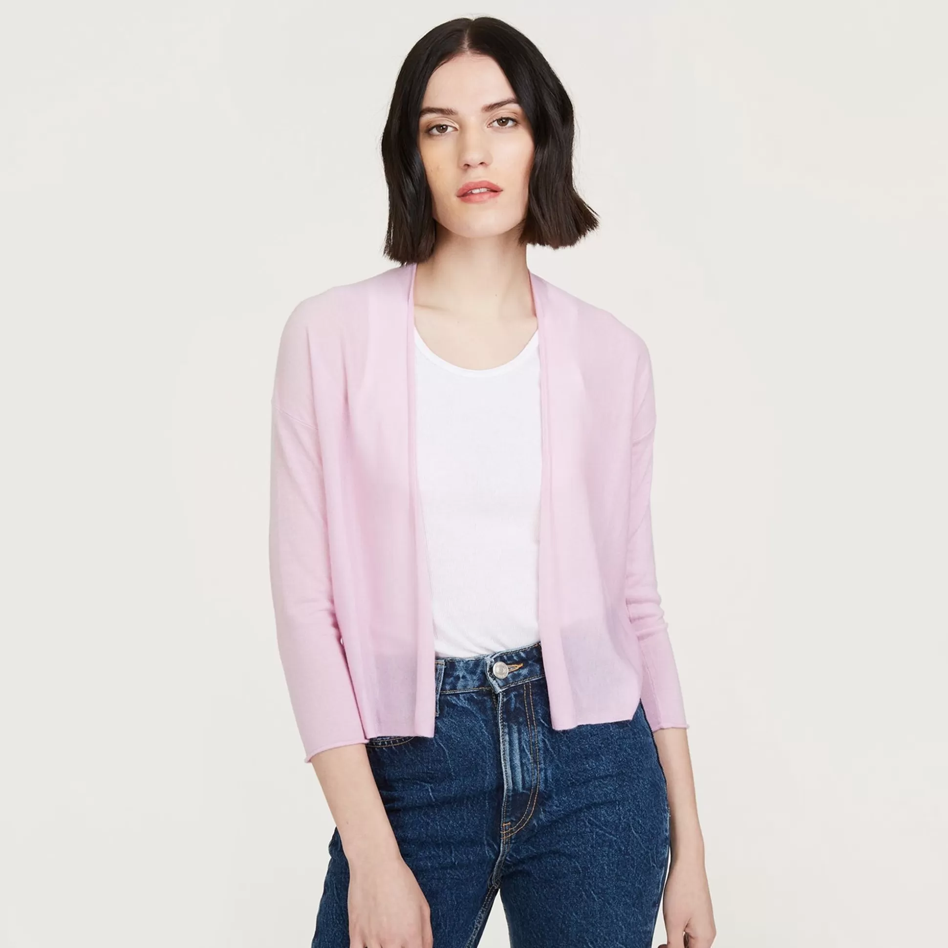 Autumn Cashmere Easy Crop Cardigan In Orchid<Women Cardigans