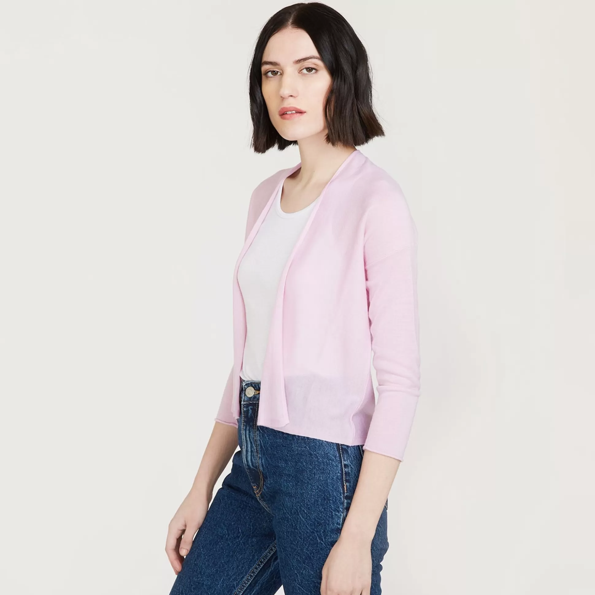 Autumn Cashmere Easy Crop Cardigan In Orchid<Women Cardigans