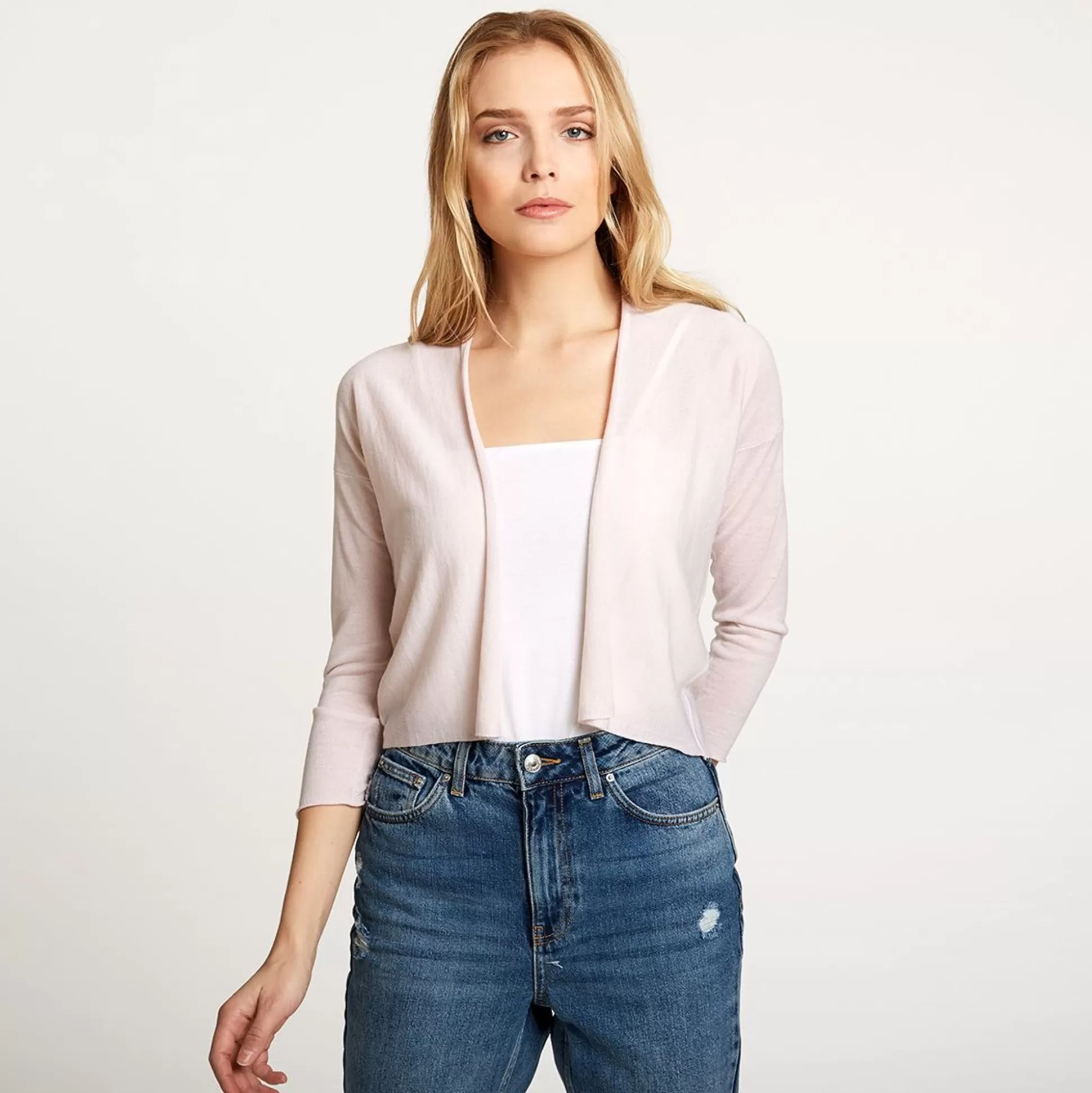 Autumn Cashmere Easy Crop Cardigan In Toeshoe Pink<Women Cardigans