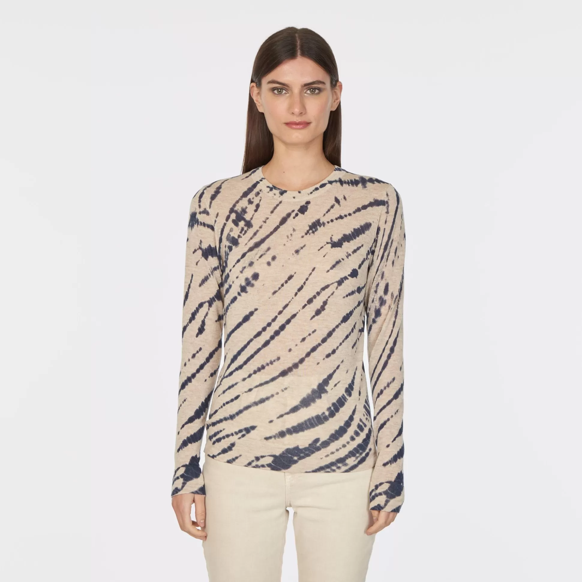 Autumn Cashmere Ink Blot Sheer Crew<Women Sweaters