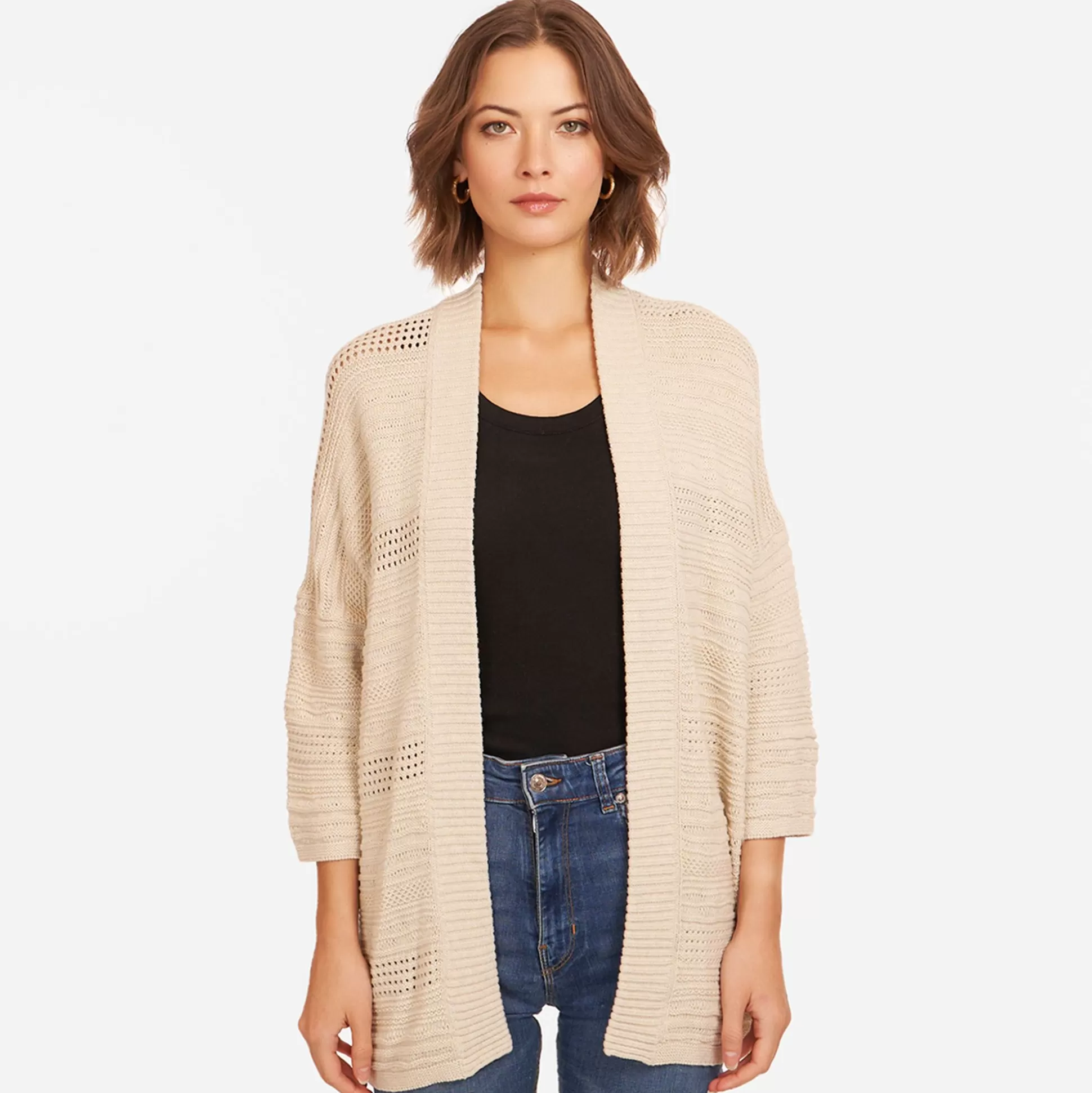 Autumn Cashmere Open Stitch Beach Duster In Hemp<Women Cardigans