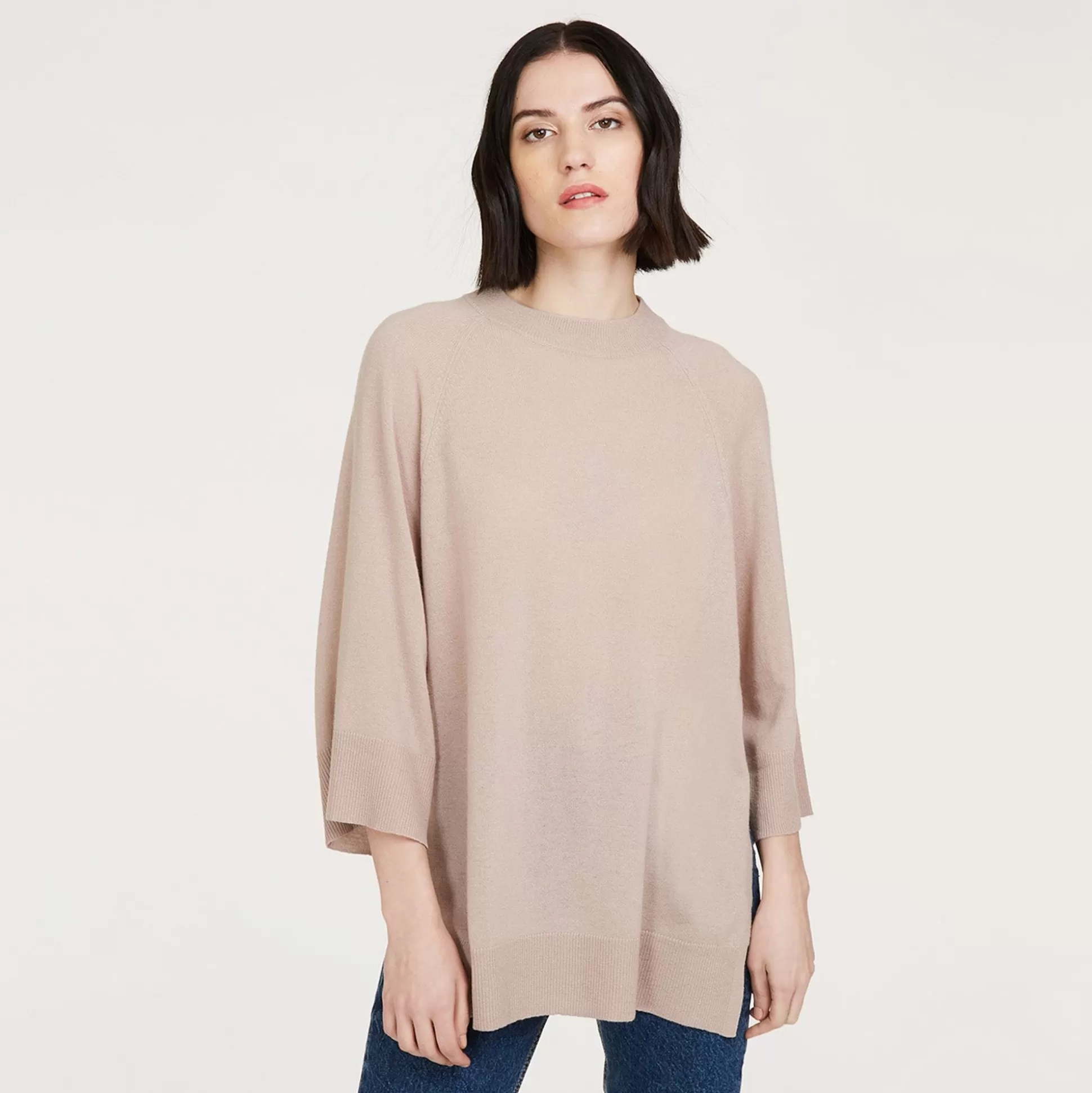 Autumn Cashmere Oversized Tunic W/ Bell Sleeves In Fawn<Women Sweaters