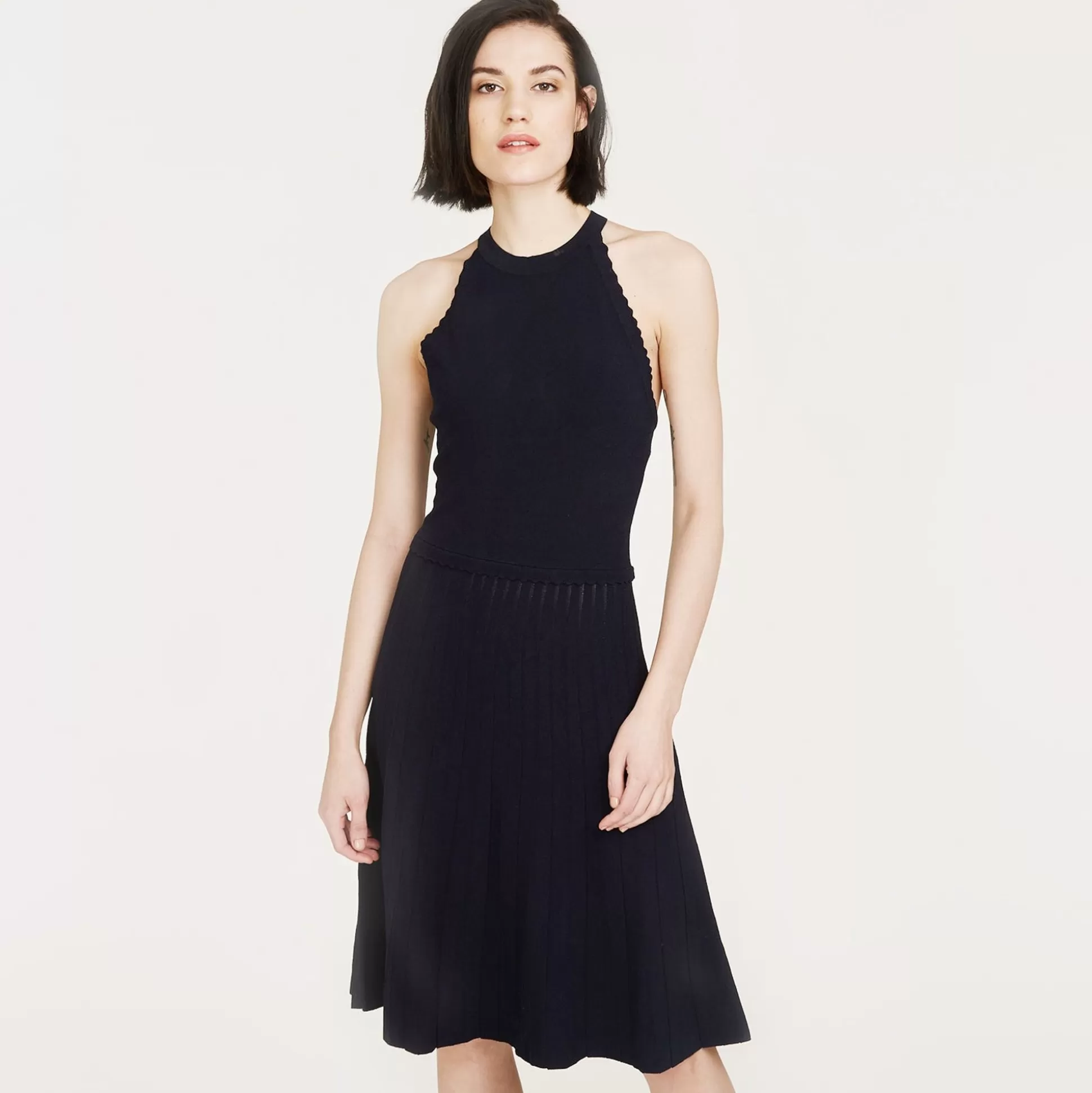 Autumn Cashmere Racerback Halter Dress W/ Scallop Edges<Women Dresses