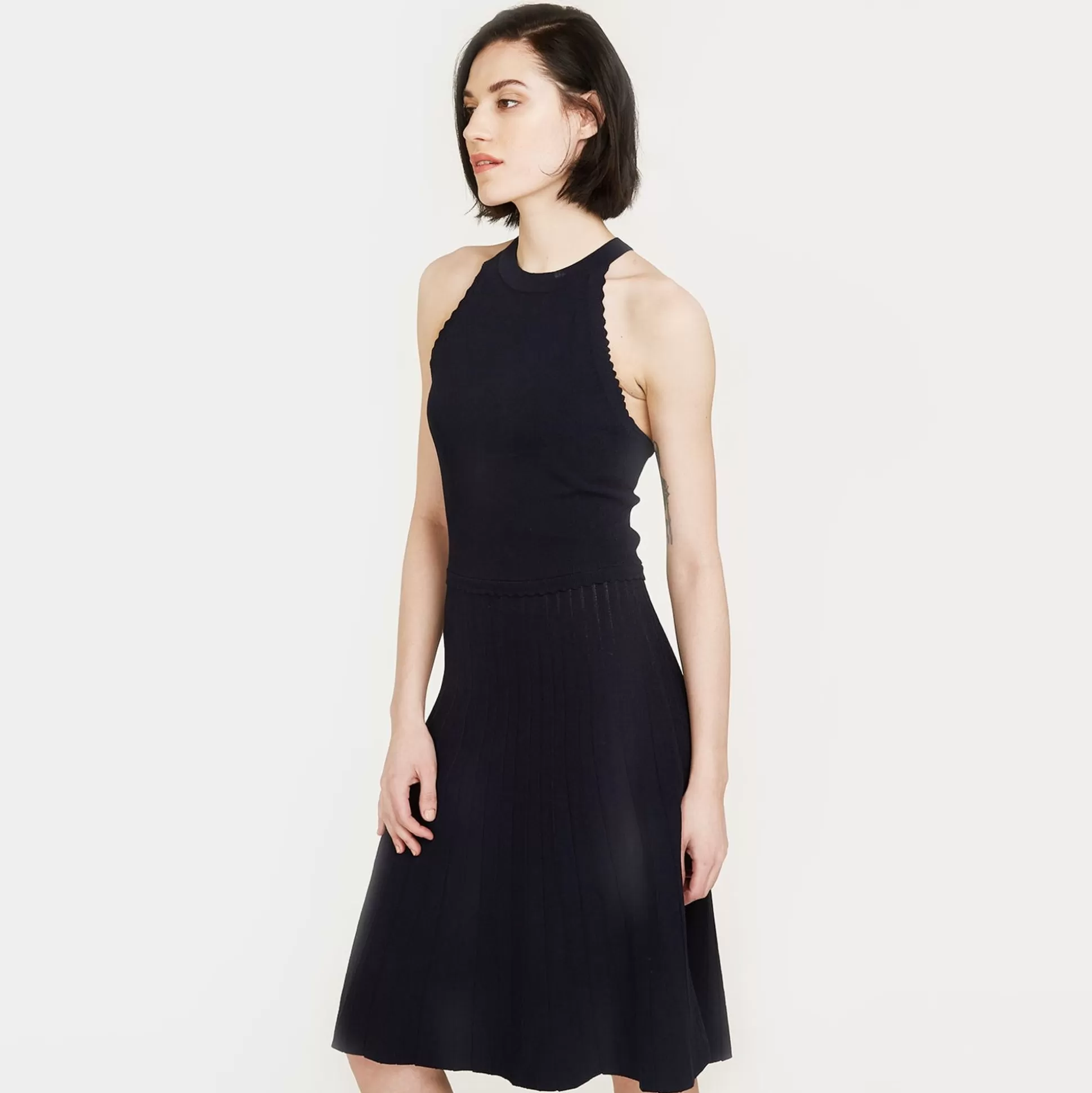 Autumn Cashmere Racerback Halter Dress W/ Scallop Edges<Women Dresses