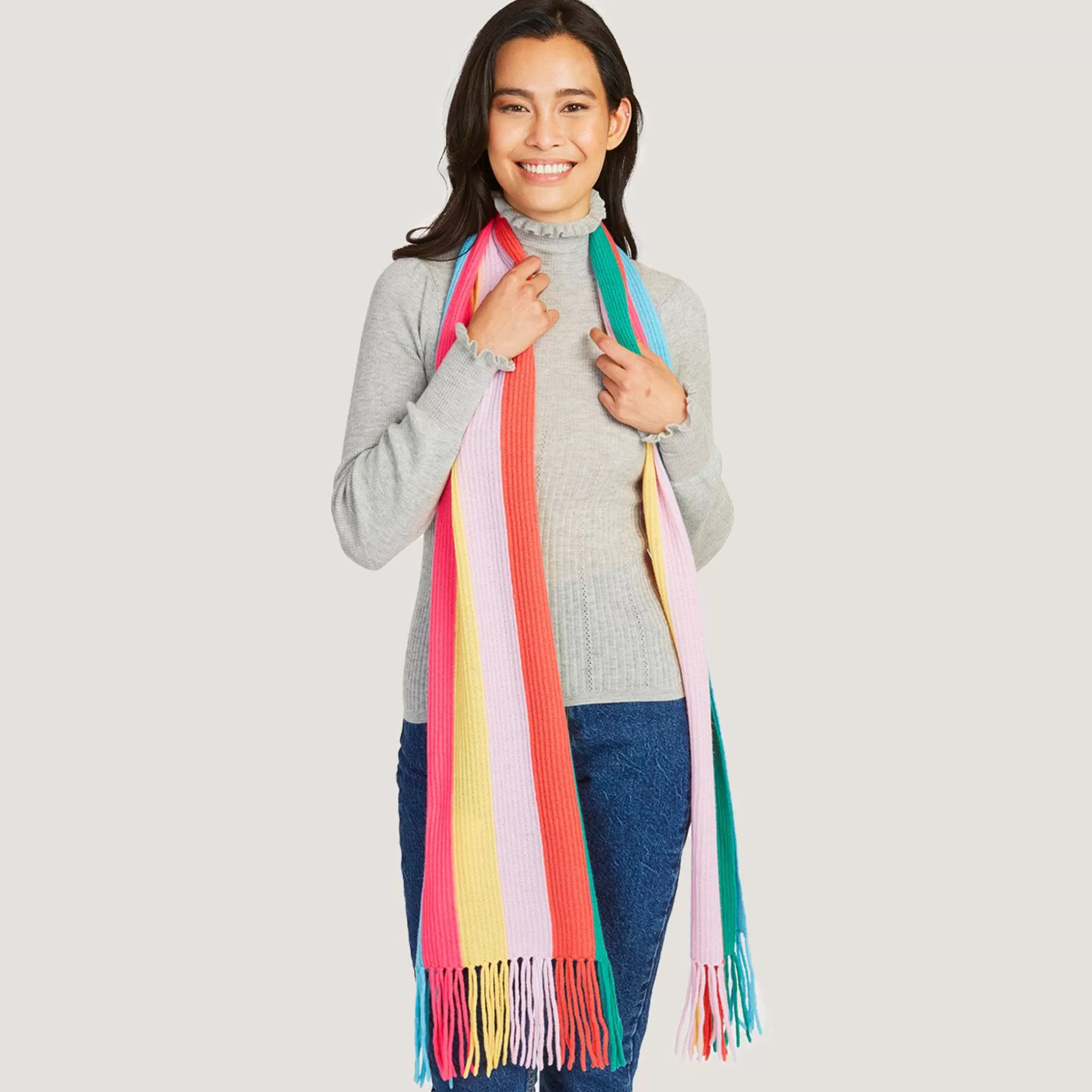 Autumn Cashmere Rainbow Stripe Scarf In Bright Combo<Women Accessories