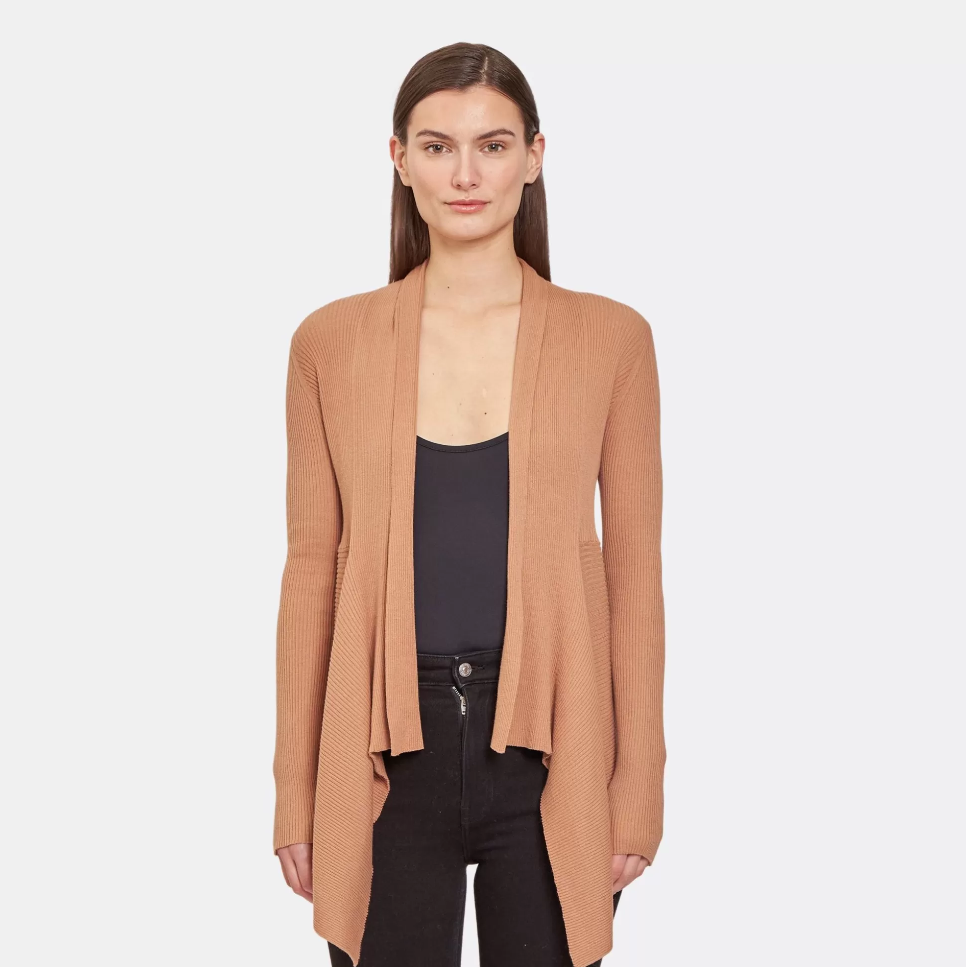 Autumn Cashmere Rib Drape In Wicker<Women Cardigans