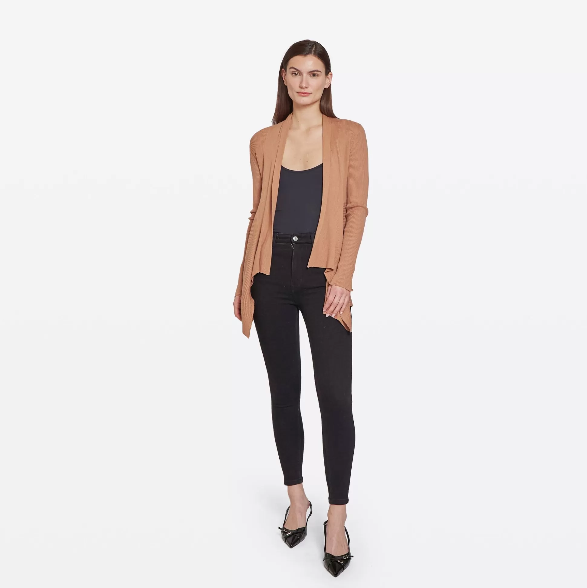 Autumn Cashmere Rib Drape In Wicker<Women Cardigans