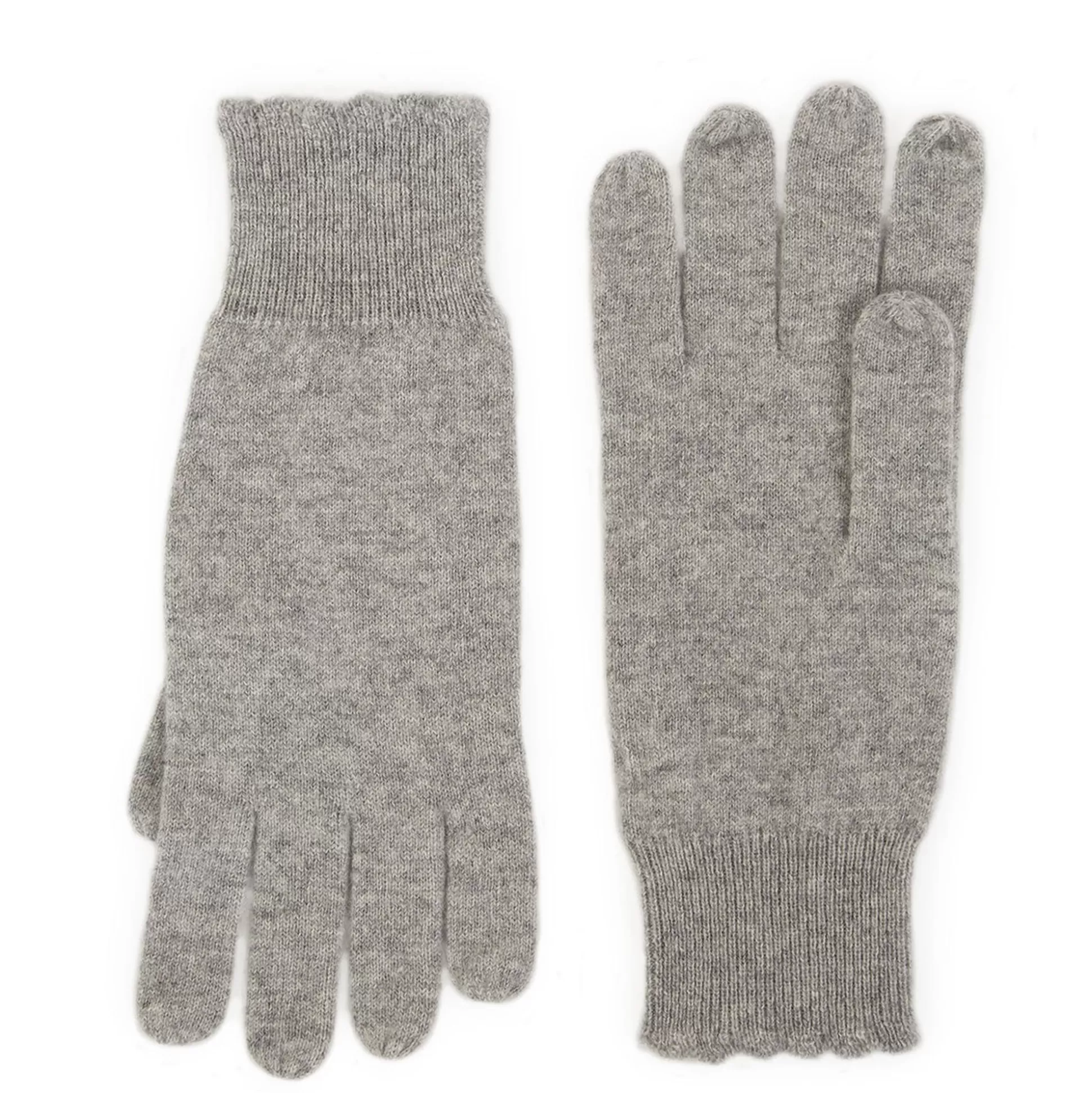 Autumn Cashmere Scallop Edge Gloves In Gray<Women Accessories