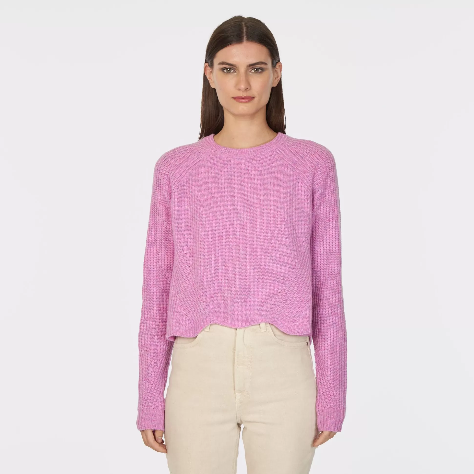 Autumn Cashmere Scalloped Shaker<Women Sweaters