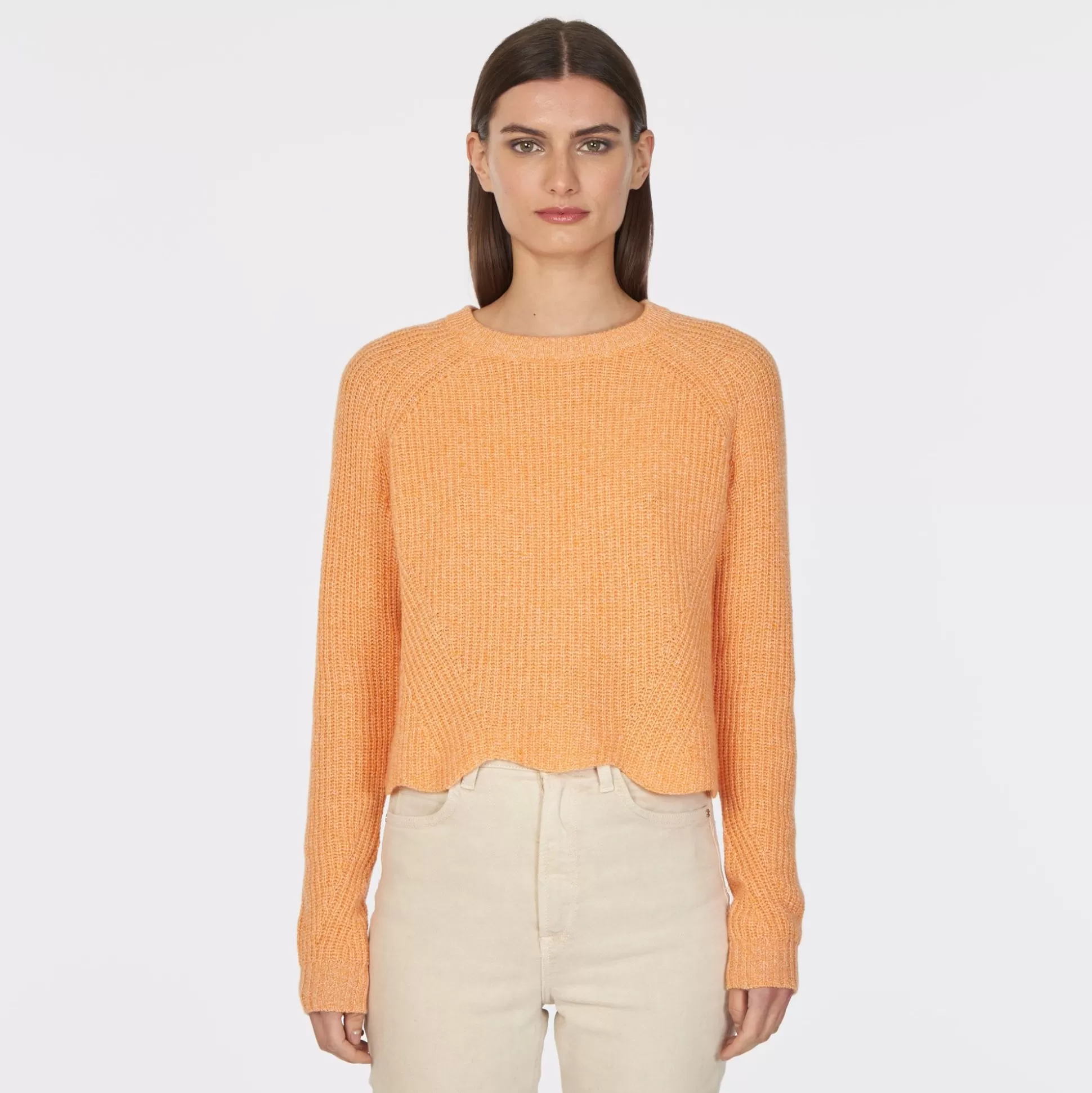 Autumn Cashmere Scalloped Shaker<Women Sweaters