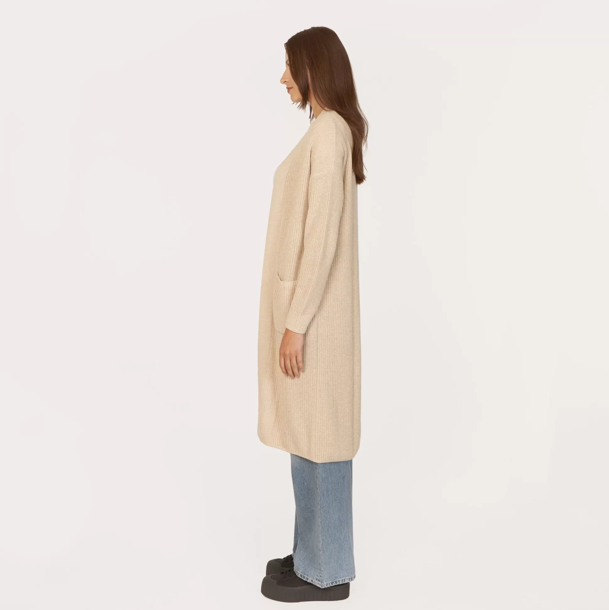 Autumn Cashmere Shaker Open Coatigan W/ Pockets<Women Cardigans