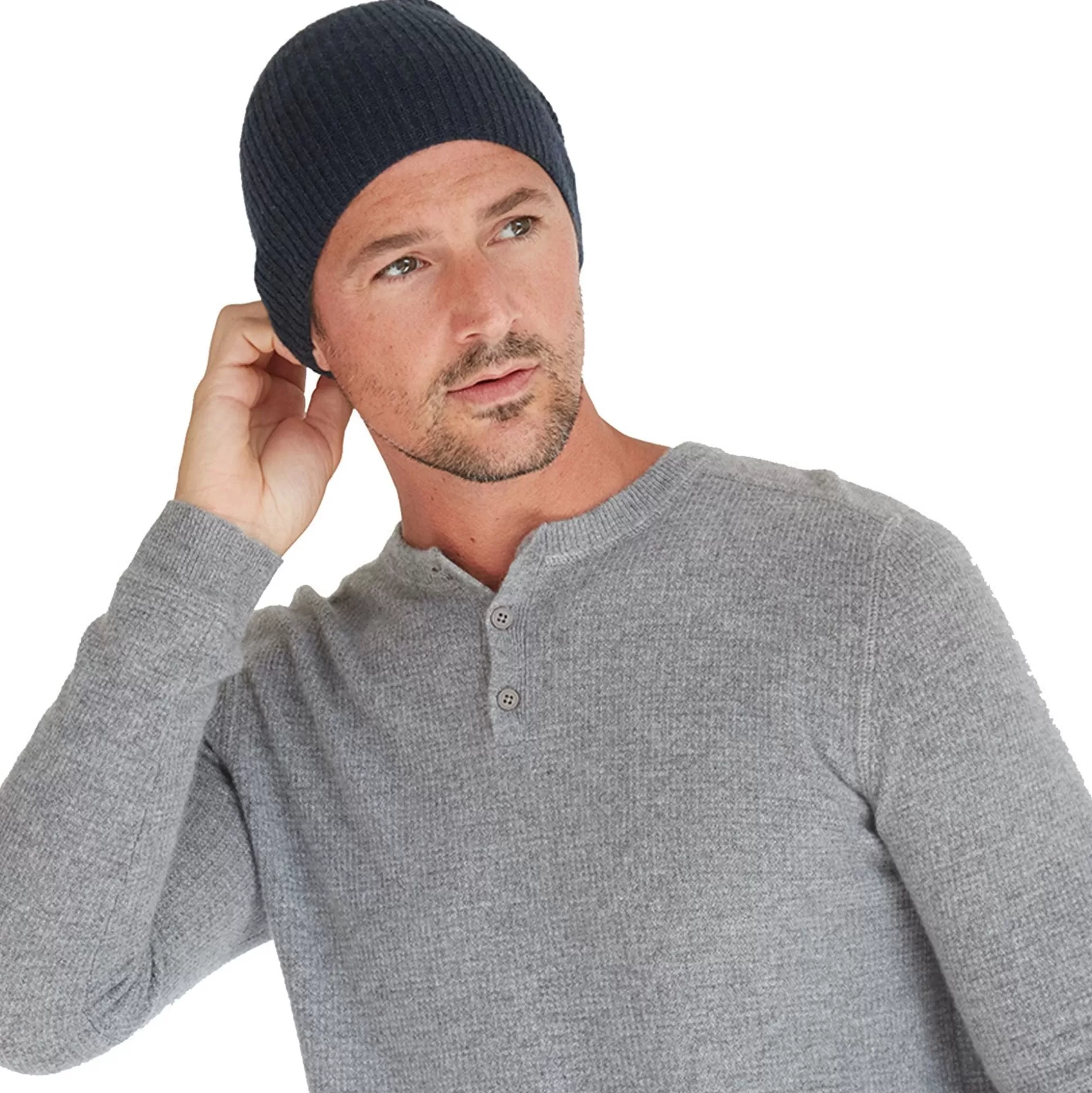 Autumn Cashmere Shaker Stitch Hat In Black<Men Clothing