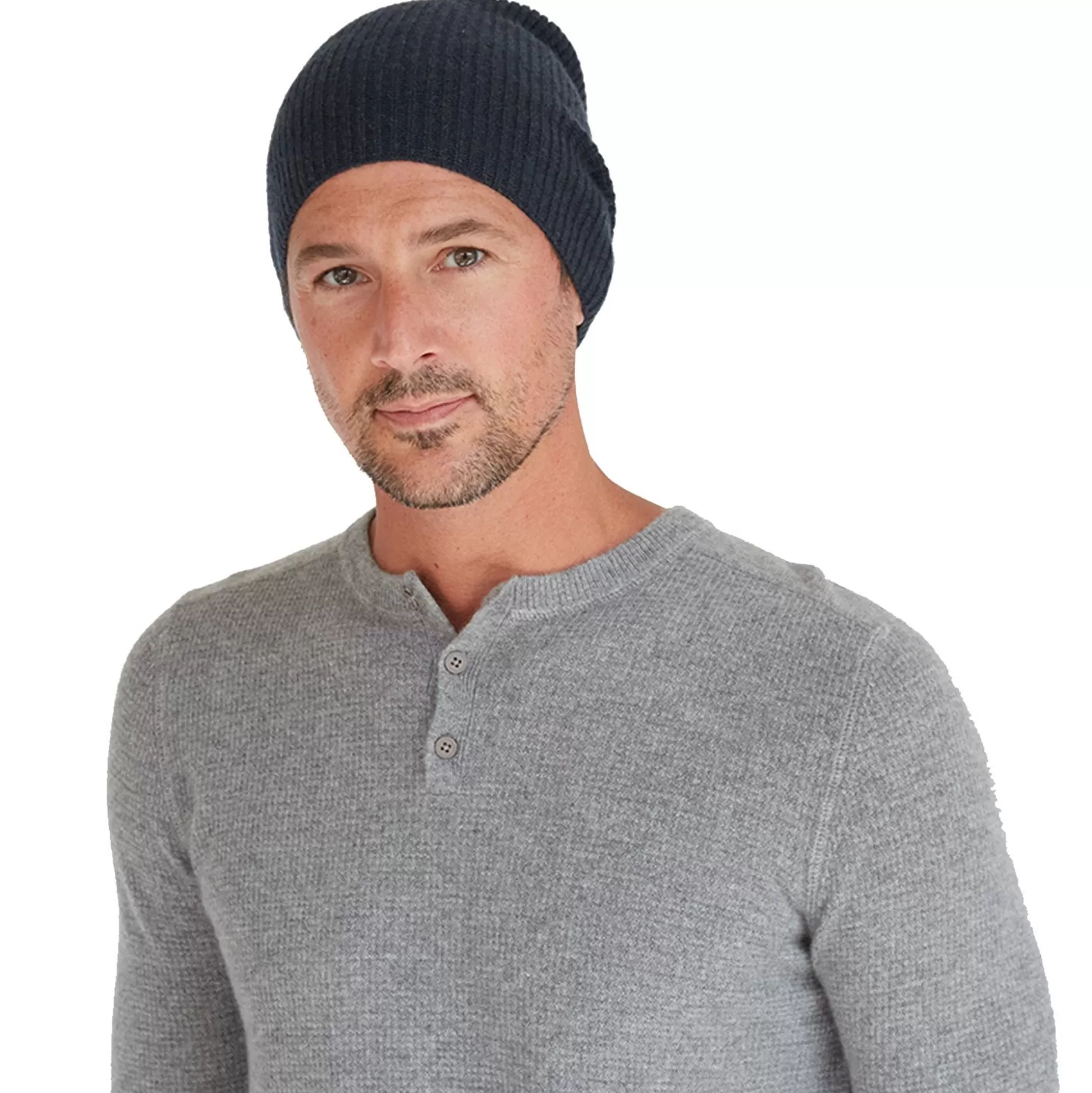 Autumn Cashmere Shaker Stitch Hat In Black<Men Clothing