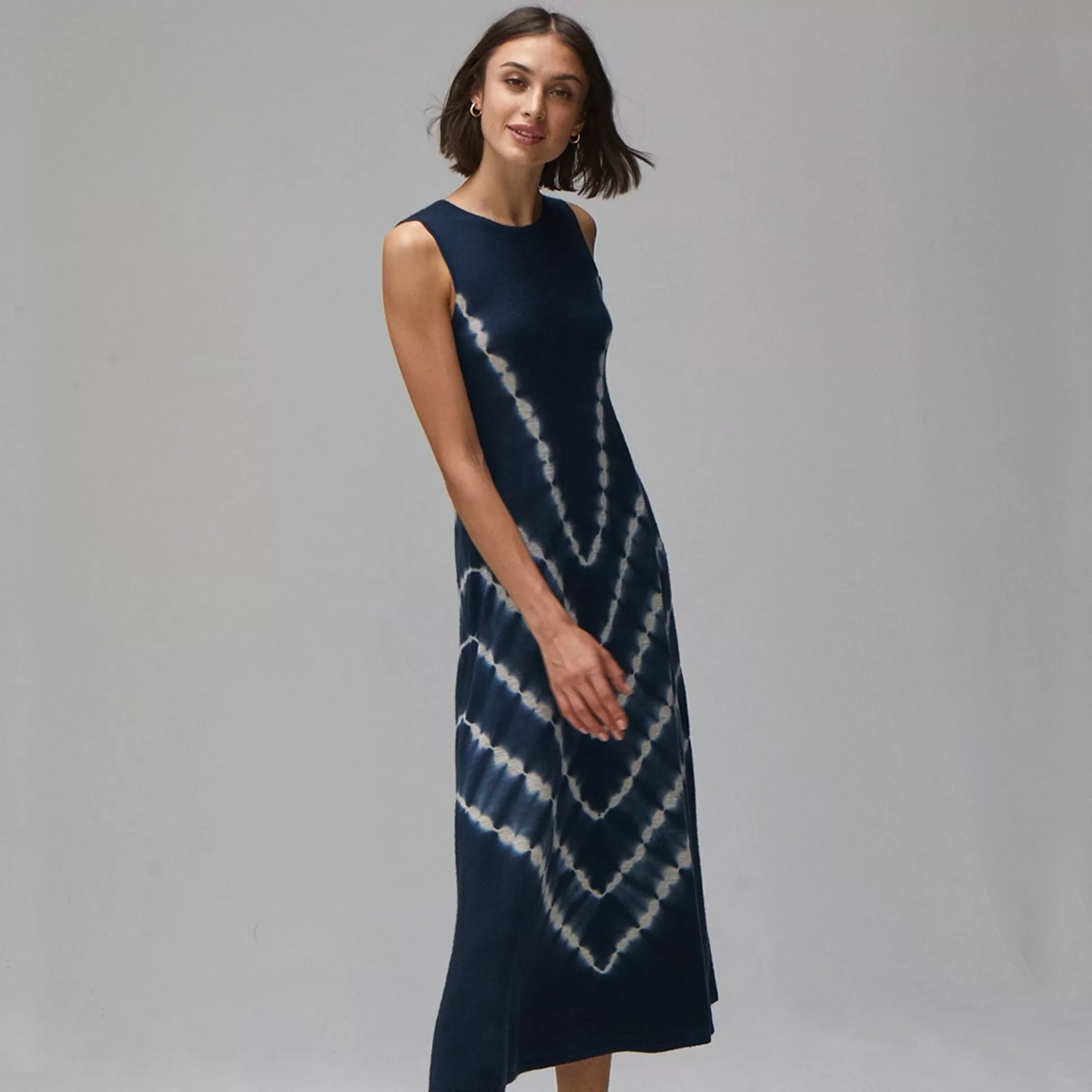 Autumn Cashmere Tie Dye Maxi Dress In Navy<Women Dresses